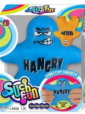 Squish Hangry Suction Dude - Blue Stretchy Squeezy Toy